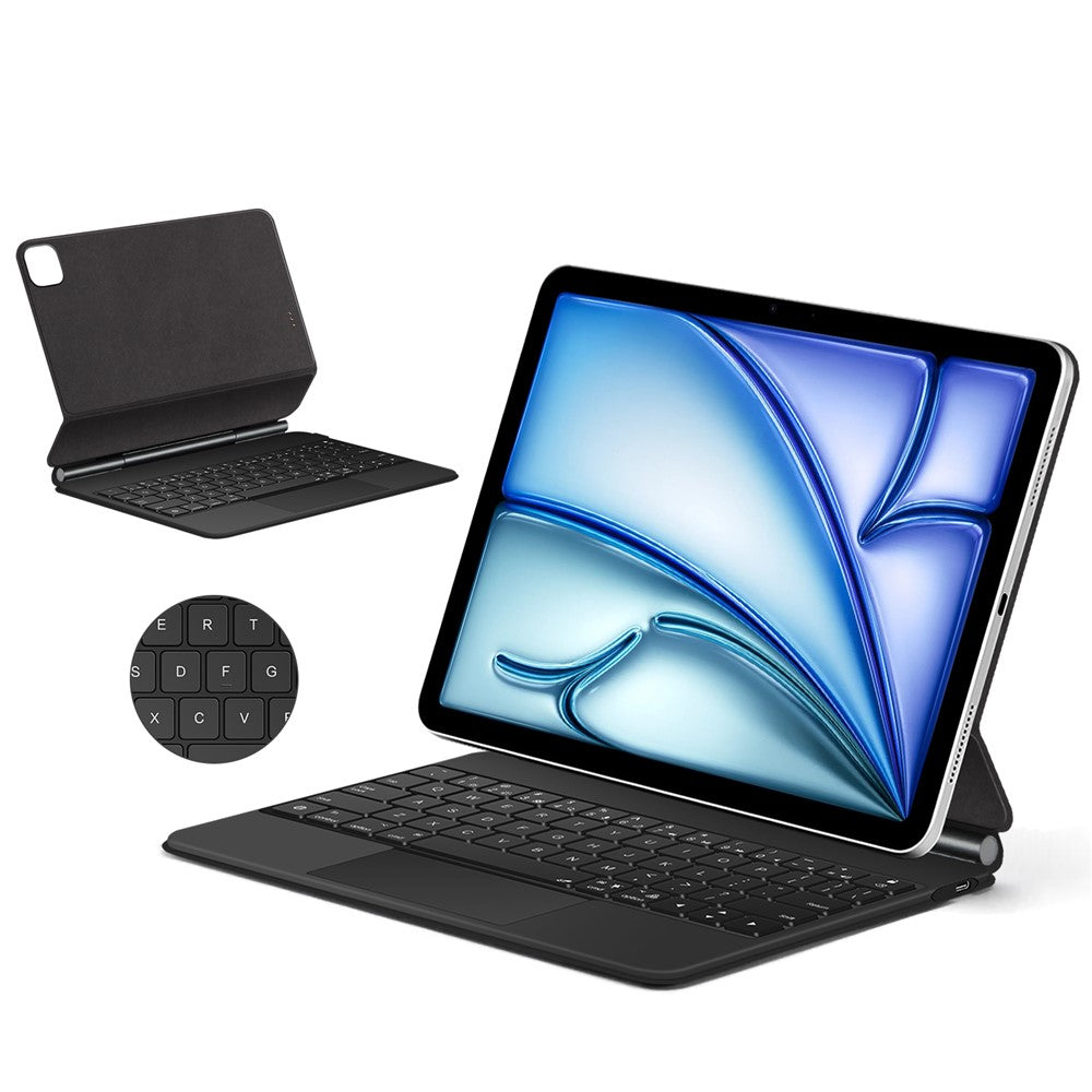 Tastatur mit Lederhülle für iPad Air 11, Air, Pro 11 (Pogo Pin verbunden)