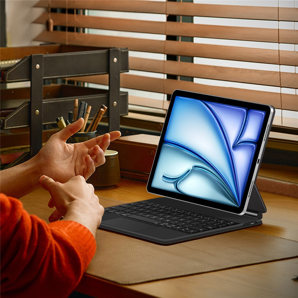 Tastatur mit Lederhülle für iPad Air 11, Air, Pro 11 (Pogo Pin verbunden)