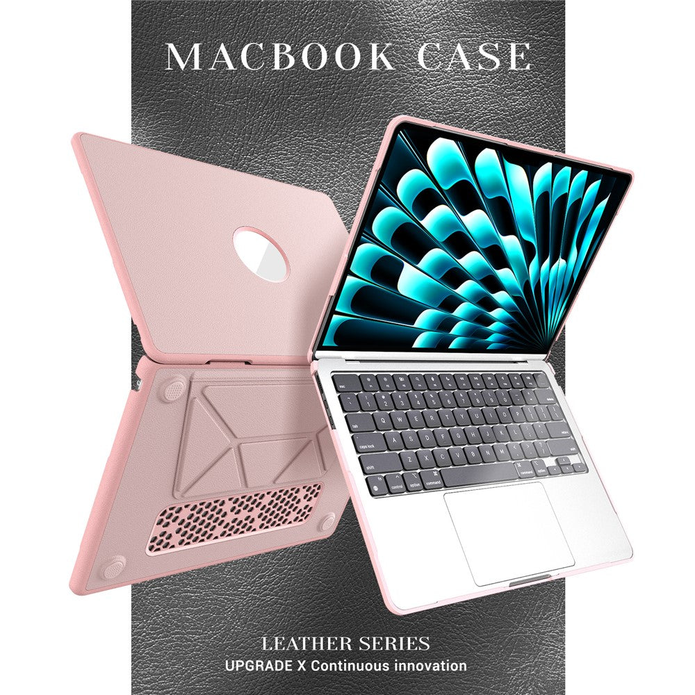 Laptop Case for MacBook Air 13 inch (2026) A3449 / (2025) A3240 / (2024) A3113 / (2022) A2681 Kickstand PU TPU PC Notebook Protective Cover