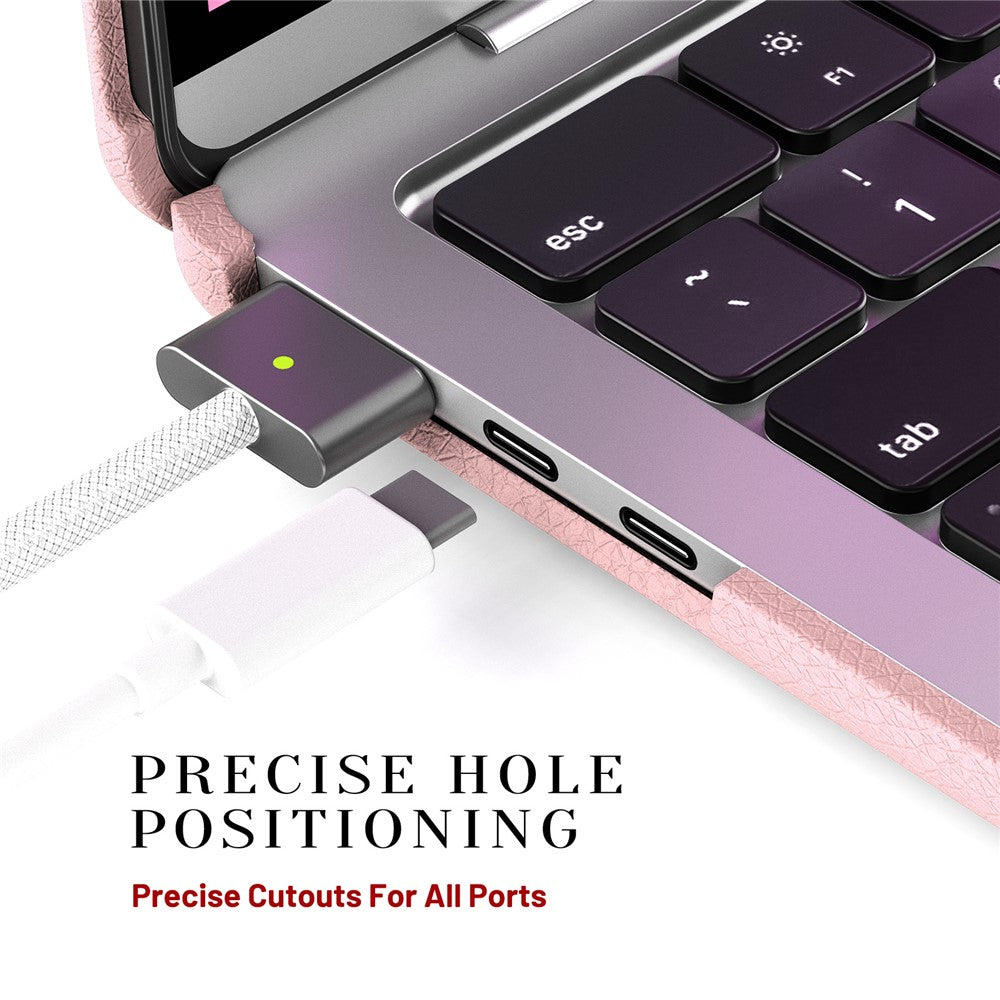 Laptop Case for MacBook Air 13 inch (2026) A3449 / (2025) A3240 / (2024) A3113 / (2022) A2681 Kickstand PU TPU PC Notebook Protective Cover