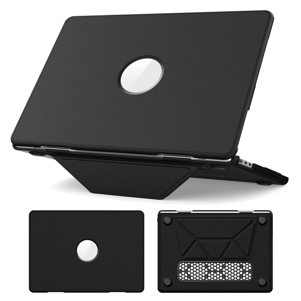 Laptop Case for MacBook Air 13 inch (2026) A3449 / (2025) A3240 / (2024) A3113 / (2022) A2681 Kickstand PU TPU PC Notebook Protective Cover