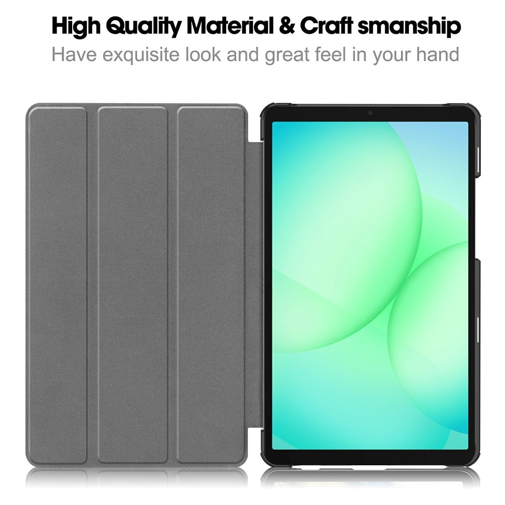 Samsung Galaxy Tab A11 / A9 Hülle: Anti-Drop Stand mit Leder-Klappe