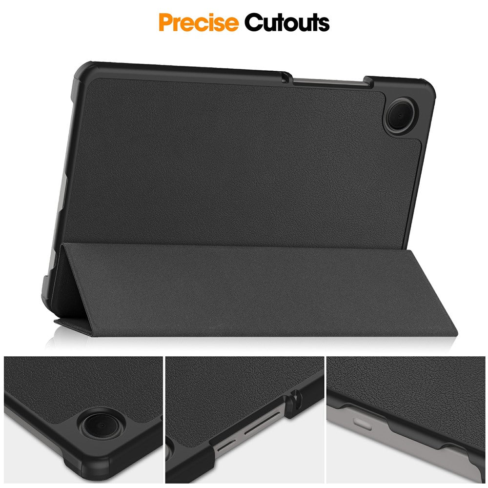 Samsung Galaxy Tab A11 / A9 Hülle: Anti-Drop Stand mit Leder-Klappe