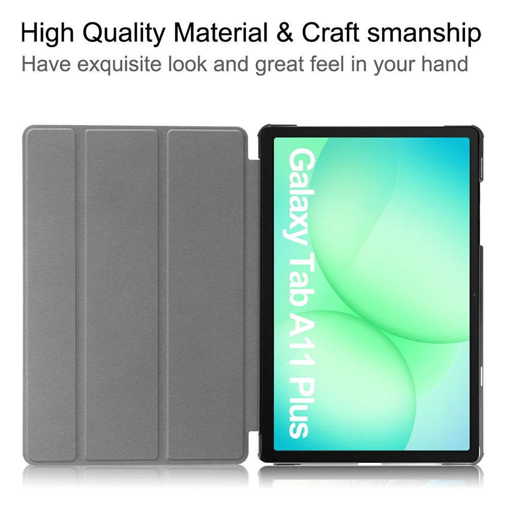 Samsung Galaxy Tab A9+/A11+ Hülle: Leder, Standfunktion, Displayschutz, stoßfest, schlank