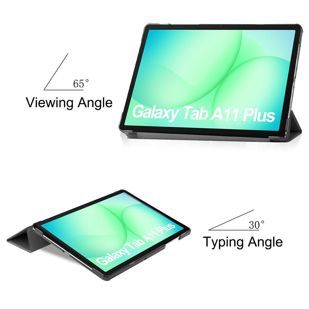 Samsung Galaxy Tab A9+/A11+ Hülle: Leder, Standfunktion, Displayschutz, stoßfest, schlank