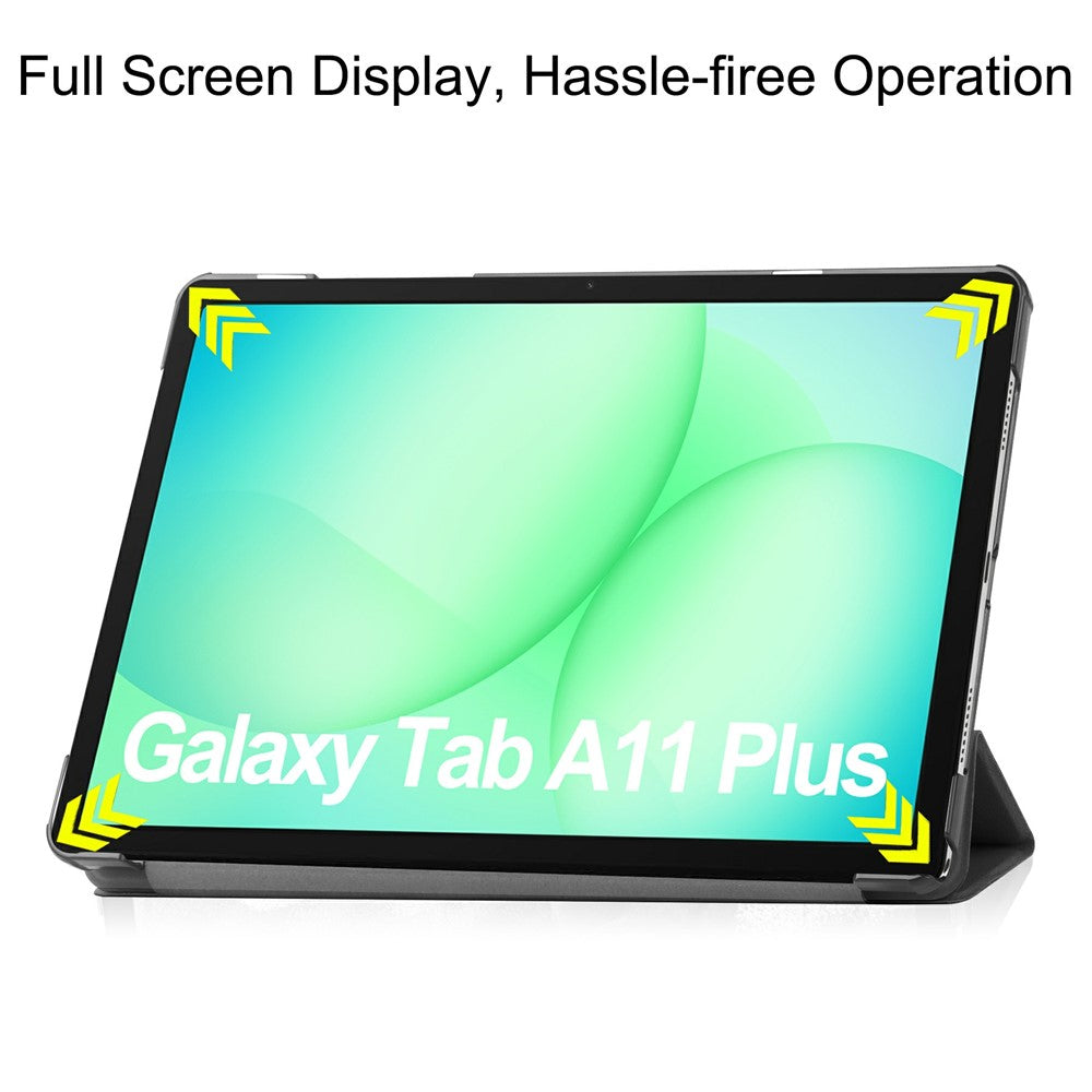 Samsung Galaxy Tab A9+/A11+ Hülle: Leder, Standfunktion, Displayschutz, stoßfest, schlank