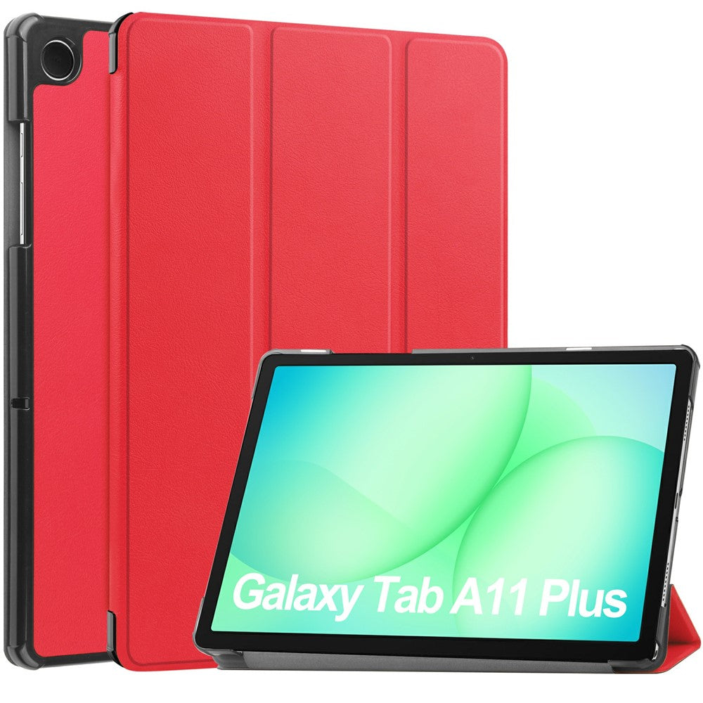 Samsung Galaxy Tab A9+/A11+ Hülle: Leder, Standfunktion, Displayschutz, stoßfest, schlank