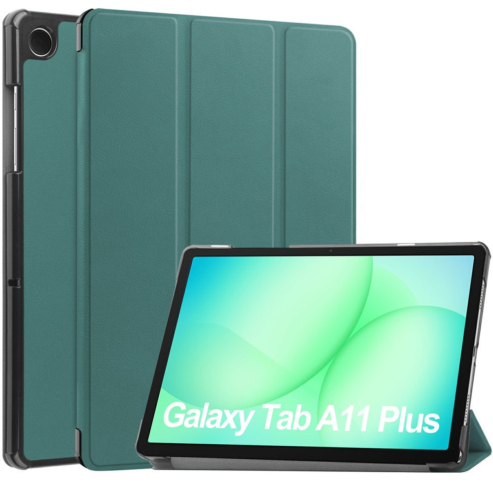 Samsung Galaxy Tab A9+/A11+ Hülle: Leder, Standfunktion, Displayschutz, stoßfest, schlank