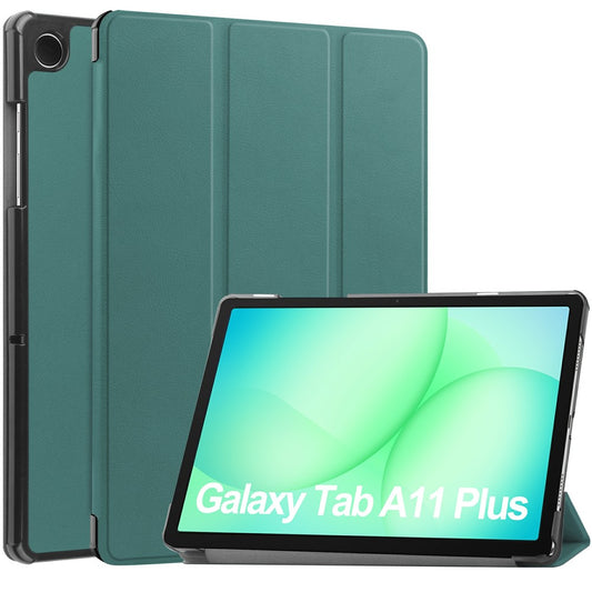 Samsung Galaxy Tab A9+/A11+ Hülle: Leder, Standfunktion, Displayschutz, stoßfest, schlank