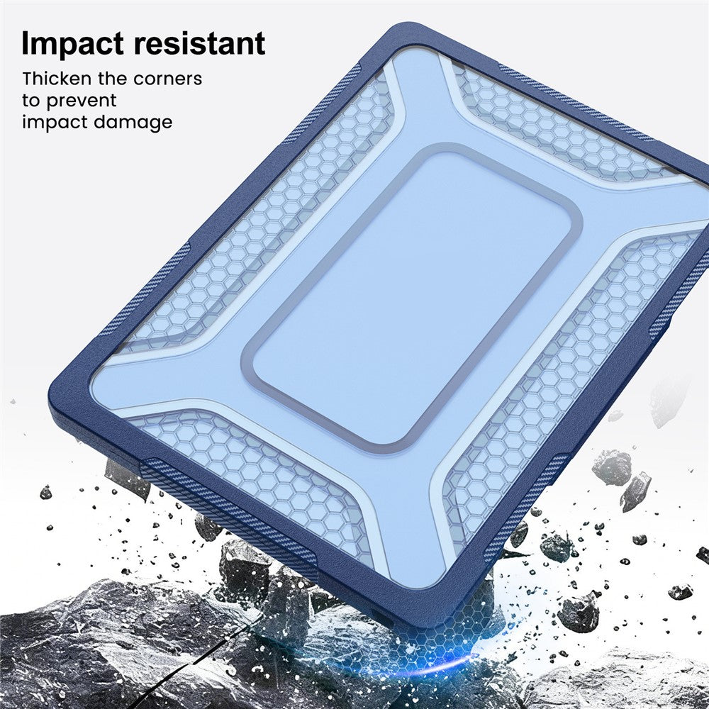 Protective Case with Metal Kickstand for MacBook Air 13 inch (2026) / (2025) / (2024) / (2022) Honeycomb Cooling Design PC+TPU Laptop Cover