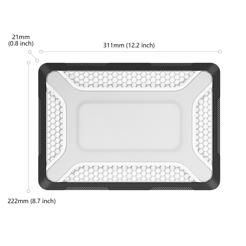 Protective Case with Metal Kickstand for MacBook Air 13 inch (2026) / (2025) / (2024) / (2022) Honeycomb Cooling Design PC+TPU Laptop Cover