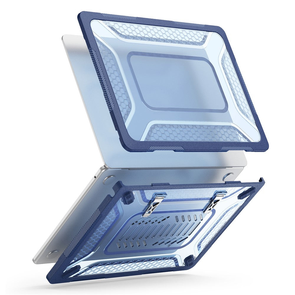 Protective Case with Metal Kickstand for MacBook Air 13 inch (2026) / (2025) / (2024) / (2022) Honeycomb Cooling Design PC+TPU Laptop Cover