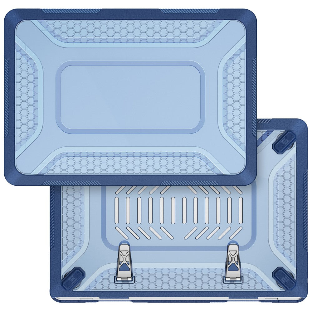 Protective Case with Metal Kickstand for MacBook Air 13 inch (2026) / (2025) / (2024) / (2022) Honeycomb Cooling Design PC+TPU Laptop Cover