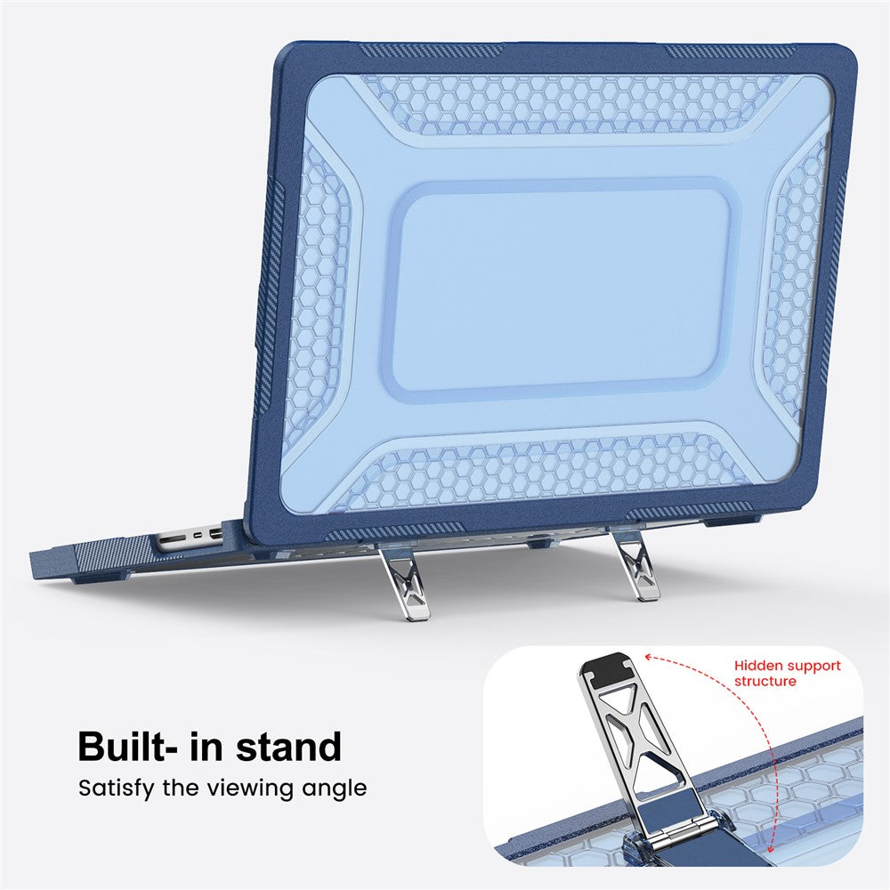Protective Case with Metal Kickstand for MacBook Pro 14 inch (2026) / (2025) / (2024) / (2023) / (2022) / (2021) Honeycomb Cooling Design PC+TPU Laptop Cover