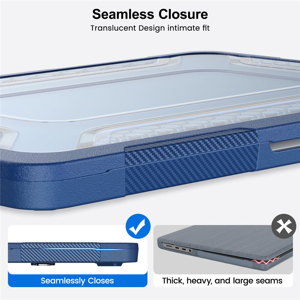 Protective Case with Metal Kickstand for MacBook Pro 14 inch (2026) / (2025) / (2024) / (2023) / (2022) / (2021) Honeycomb Cooling Design PC+TPU Laptop Cover