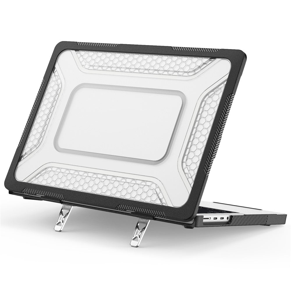 Protective Case with Metal Kickstand for MacBook Pro 14 inch (2026) / (2025) / (2024) / (2023) / (2022) / (2021) Honeycomb Cooling Design PC+TPU Laptop Cover