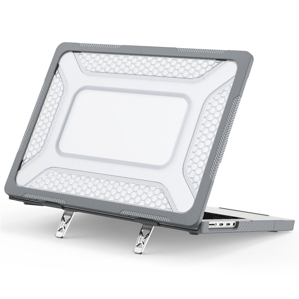 Protective Case with Metal Kickstand for MacBook Pro 14 inch (2026) / (2025) / (2024) / (2023) / (2022) / (2021) Honeycomb Cooling Design PC+TPU Laptop Cover