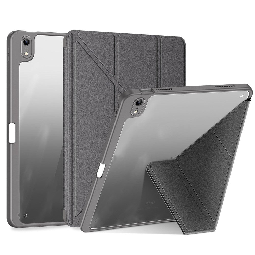 DUX DUCIS Hülle für iPad (2025) / 10.9 (2022) - Abnehmbares Leder Cover mit V-Fold Ständer, Pink
