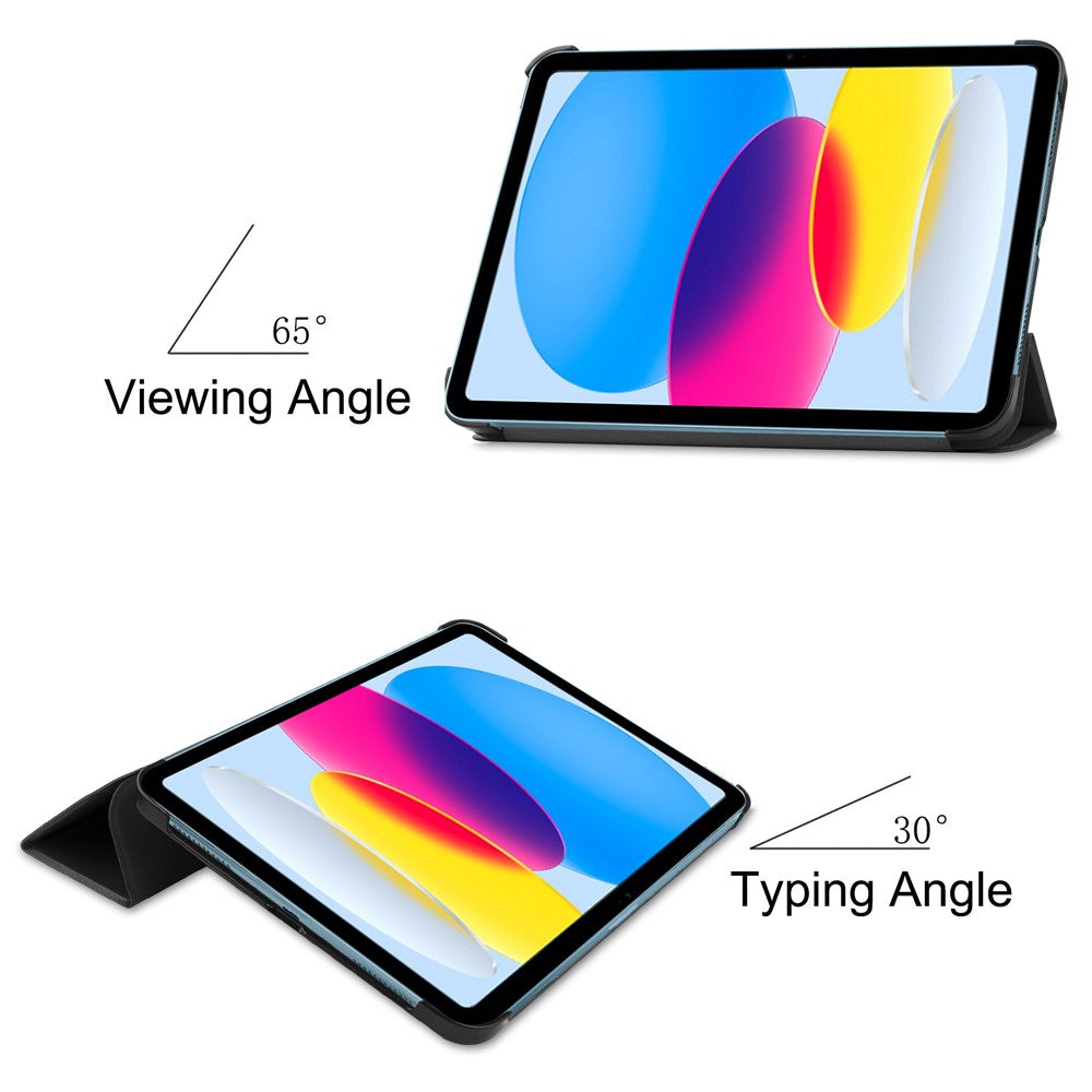 Schutzhülle aus PU-Leder für iPad (2025) / 10.9 (2022) mit Aufstellfunktion & Auto Wake/Sleep
