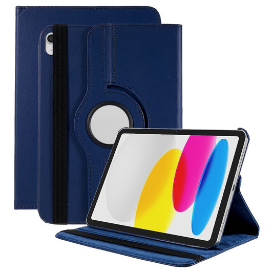 Schutzhülle für iPad (2025) / 10.9 (2022) mit 360° Drehständer, PU-Leder, stoßfest, mit Gummiband