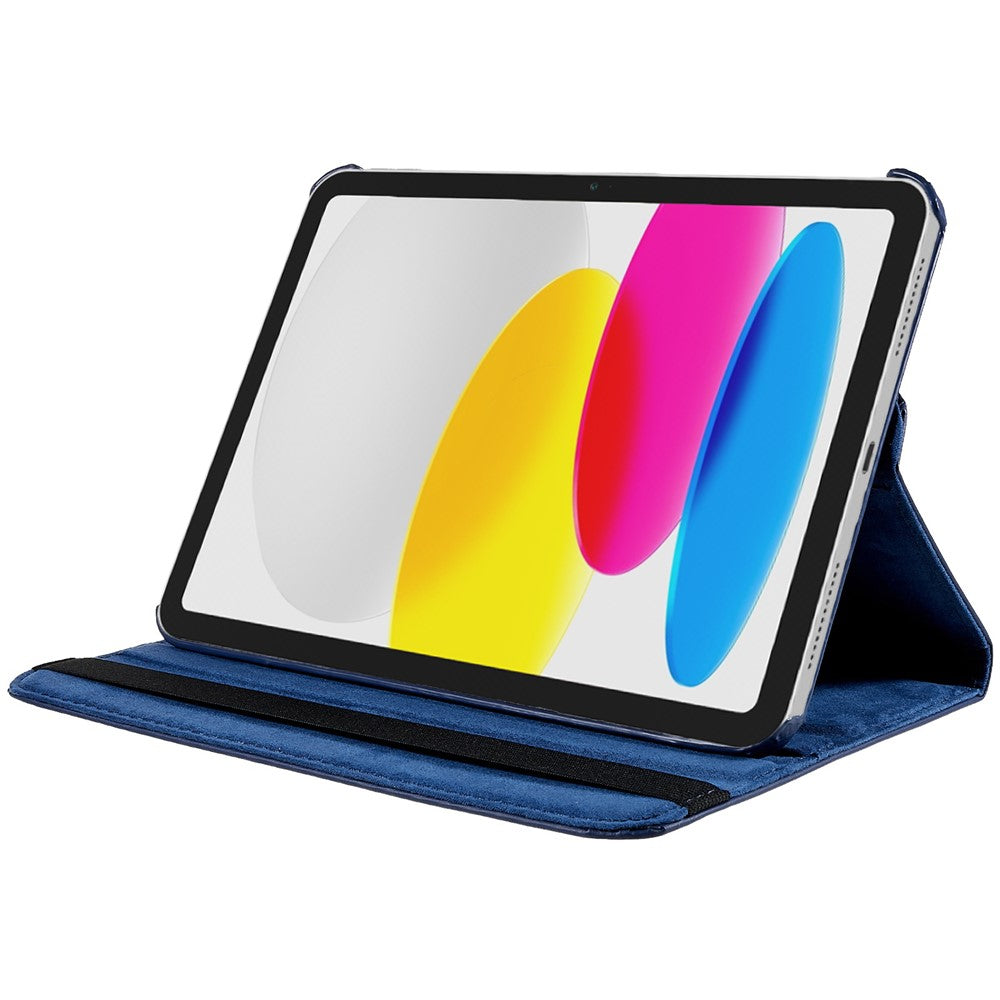 Schutzhülle für iPad (2025) / 10.9 (2022) mit 360° Drehständer, PU-Leder, stoßfest, mit Gummiband