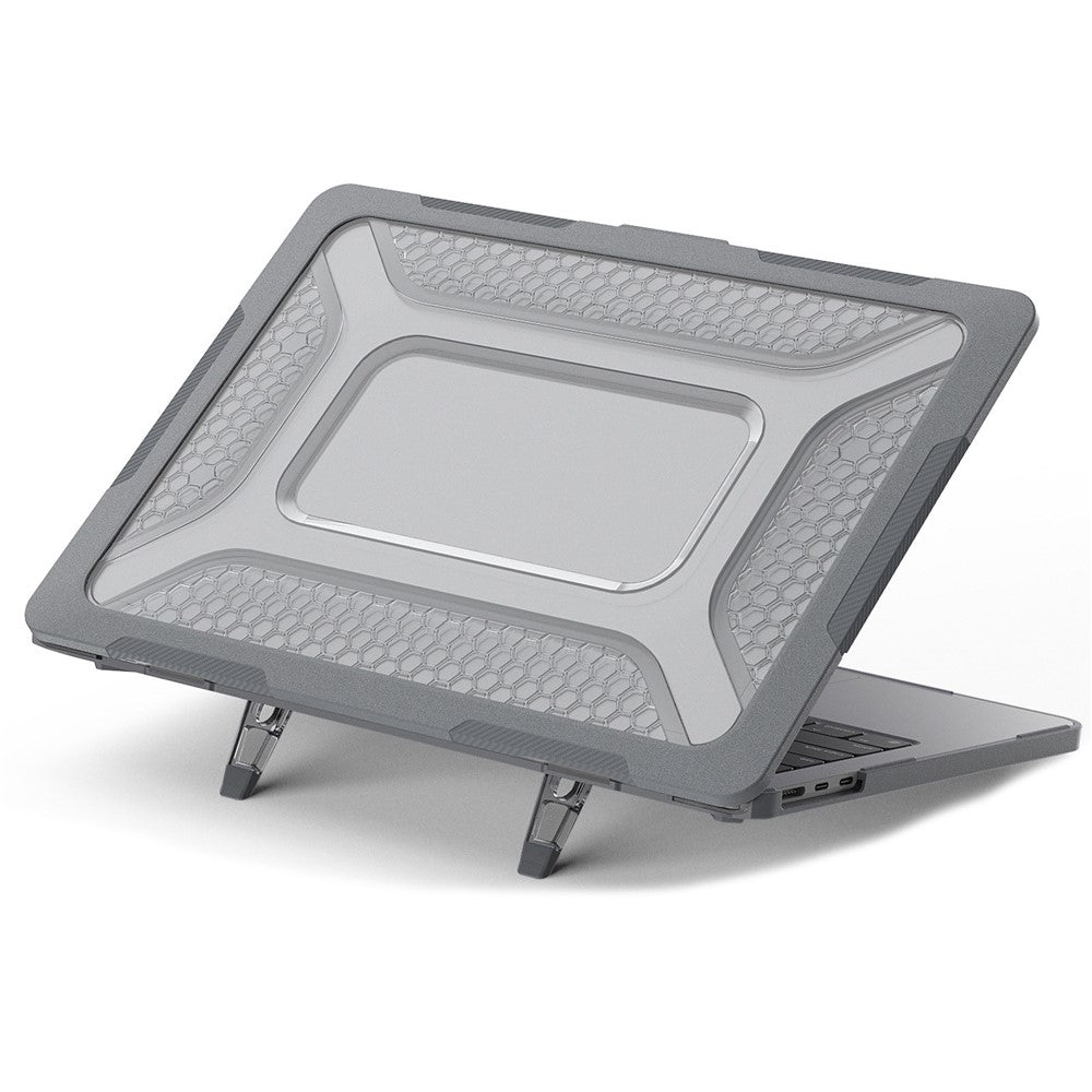 For MacBook Air 13 inch (2026) A3449 / (2025) A3240 / (2024) A3113 / (2022) A2681 Protective Case Anti-Scratch Laptop Hard PC Case with Kickstand