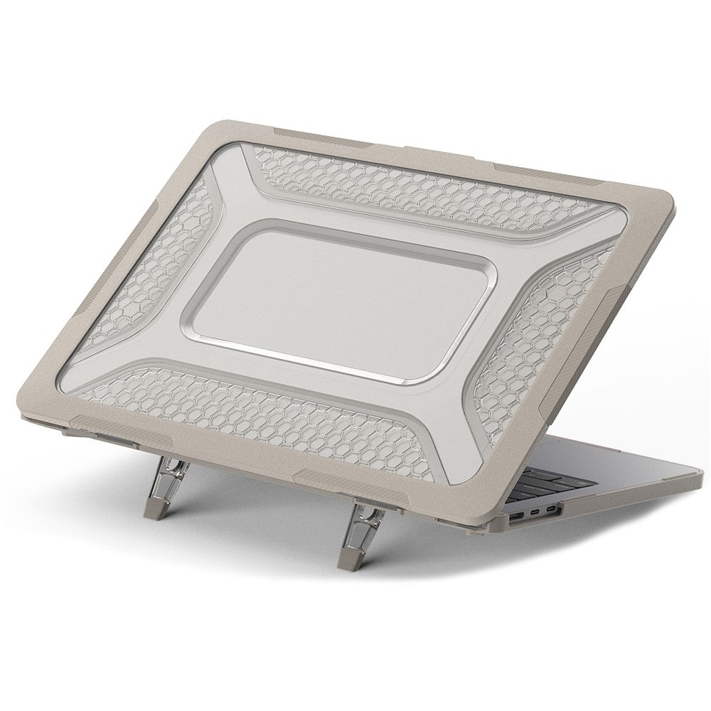 For MacBook Air 13 inch (2026) A3449 / (2025) A3240 / (2024) A3113 / (2022) A2681 Protective Case Anti-Scratch Laptop Hard PC Case with Kickstand