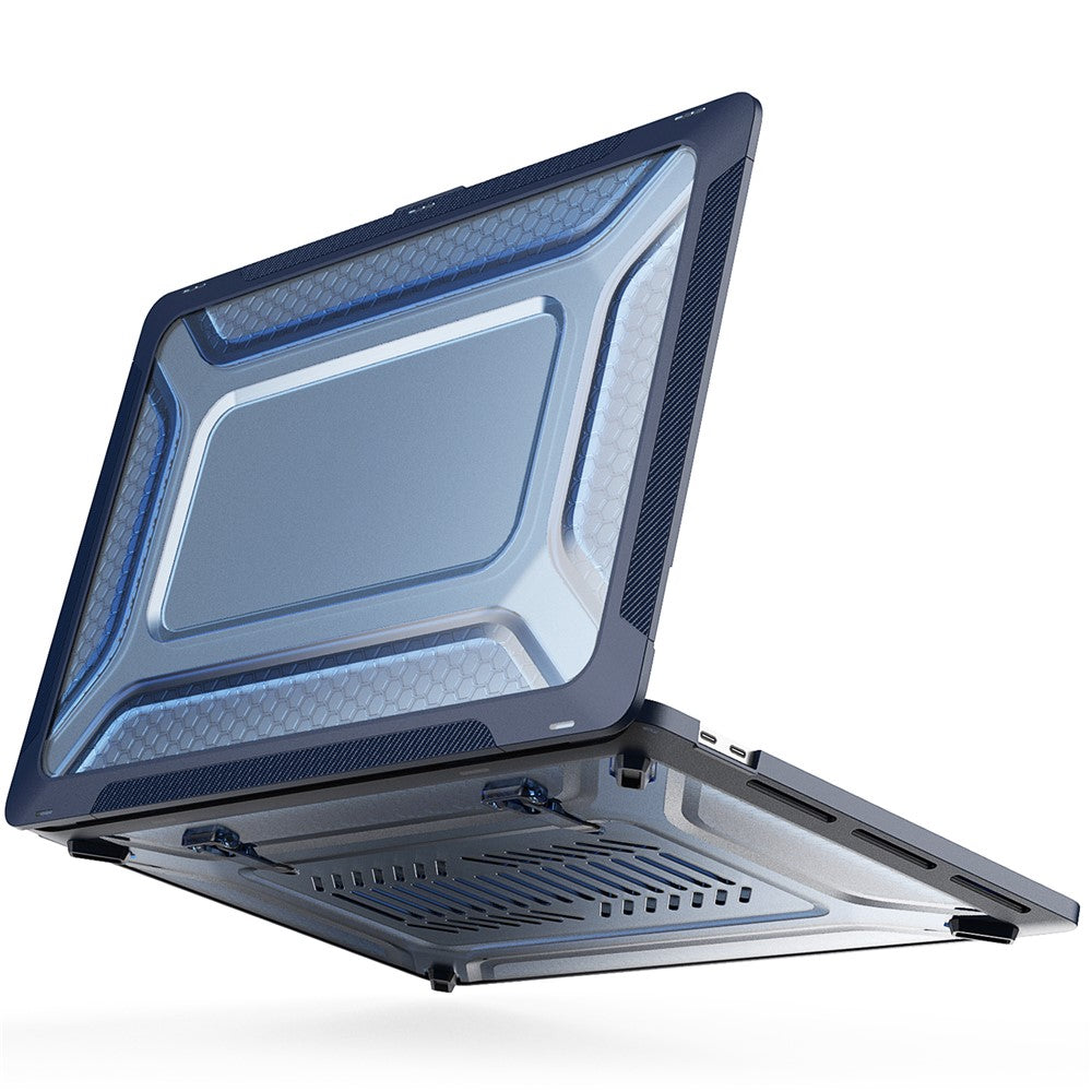 For MacBook Pro 16 inch (2019) A2141 Laptop Cover Dual Layer Hard PC Soft TPU Shell Case with Kickstand