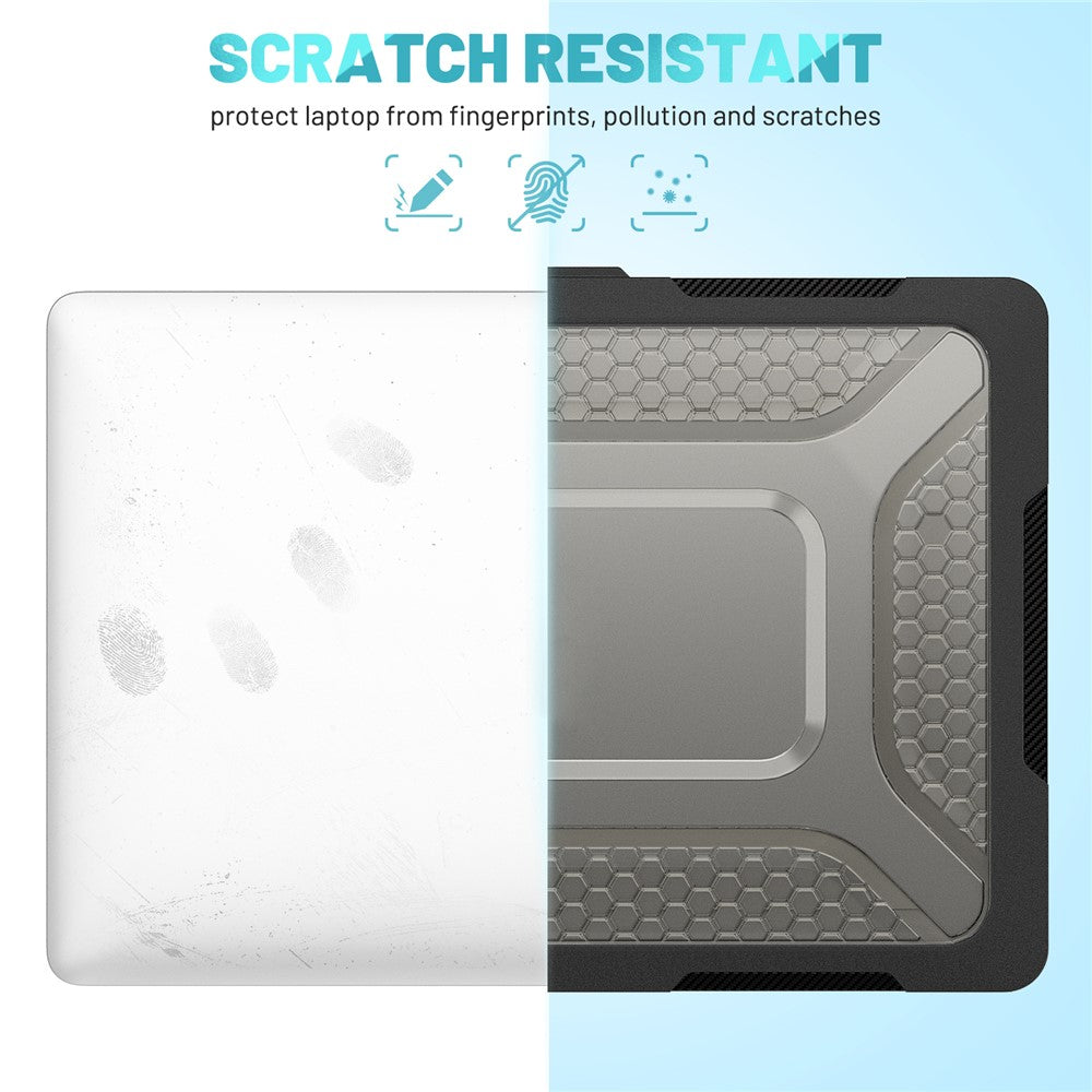 For MacBook Air 13 inch (2026) A3449 / (2025) A3240 / (2024) A3113 / (2022) A2681 Heat Dissipation Laptop Case Shockproof Hard PC Soft TPU Kickstand Cover