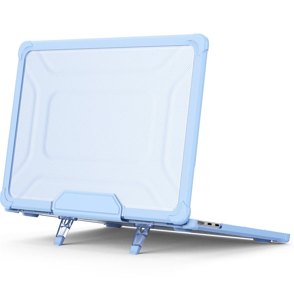 For MacBook Air 13 inch (2026) A3449 / (2025) A3240 / (2024) A3113 / (2022) A2681 Laptop Case PC + TPU Kickstand Heat Dissipation Cover