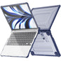 For MacBook Air 13 inch (2026) A3449 / (2025) A3240 / (2024) A3113 / (2022) A2681 Laptop Case PC + TPU Kickstand Heat Dissipation Cover