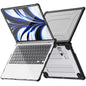 For MacBook Air 13 inch (2026) A3449 / (2025) A3240 / (2024) A3113 / (2022) A2681 Laptop Case PC + TPU Kickstand Heat Dissipation Cover