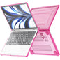 For MacBook Air 13 inch (2026) A3449 / (2025) A3240 / (2024) A3113 / (2022) A2681 Laptop Case PC + TPU Kickstand Heat Dissipation Cover