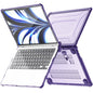 For MacBook Air 13 inch (2026) A3449 / (2025) A3240 / (2024) A3113 / (2022) A2681 Laptop Case PC + TPU Kickstand Heat Dissipation Cover