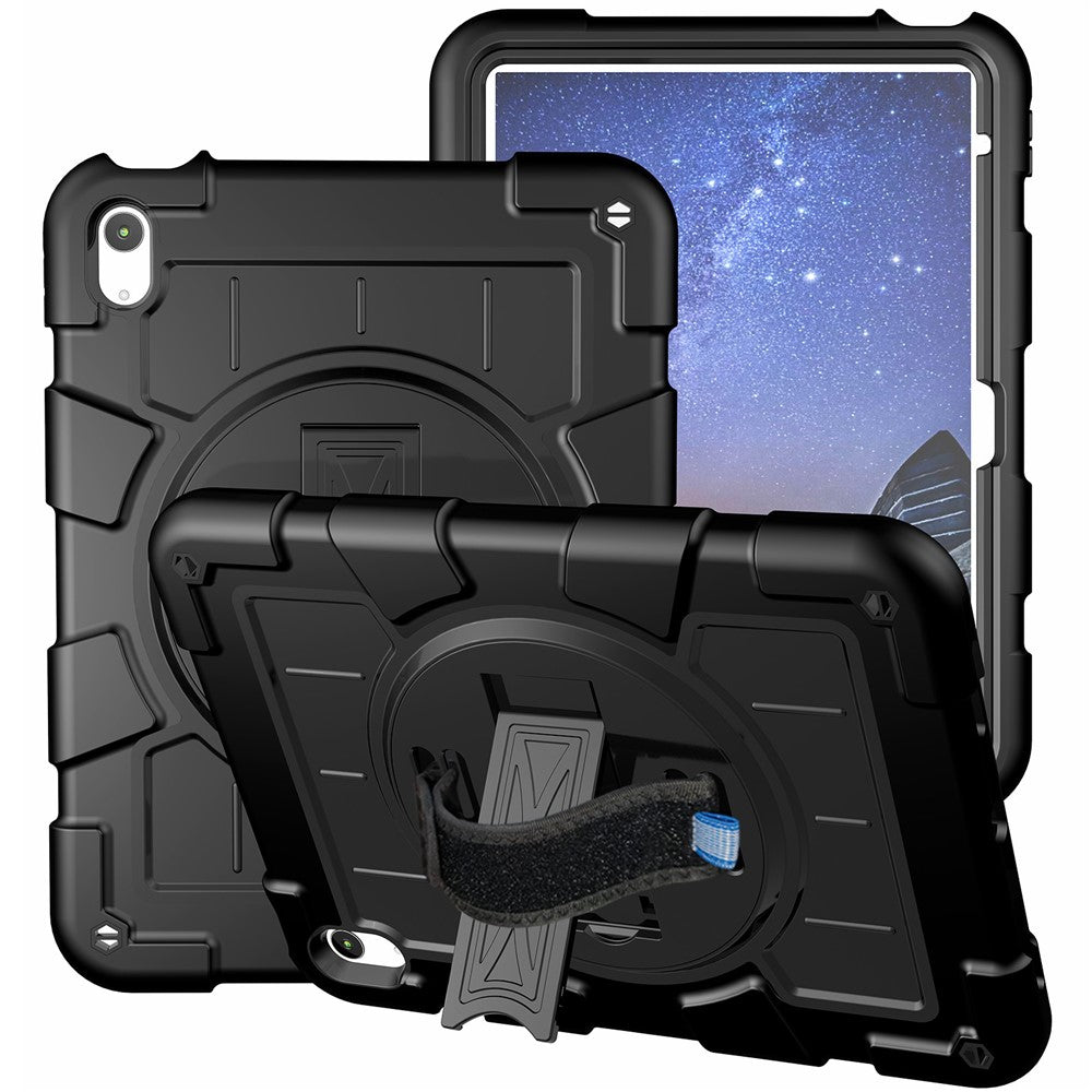 Hülle für iPad (2025) / 10.9 (2022) mit Handschlaufe, Standfunktion & Schultergurt
