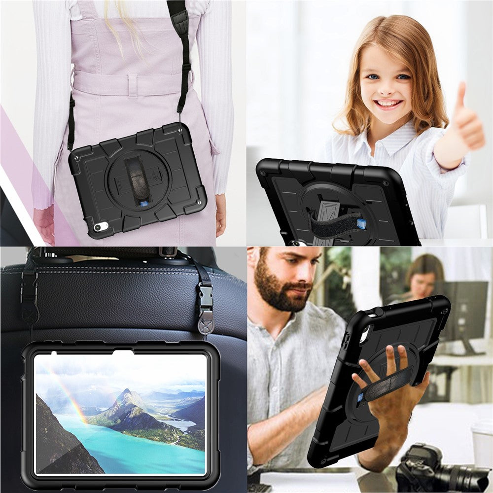 Hülle für iPad (2025) / 10.9 (2022) mit Handschlaufe, Standfunktion & Schultergurt