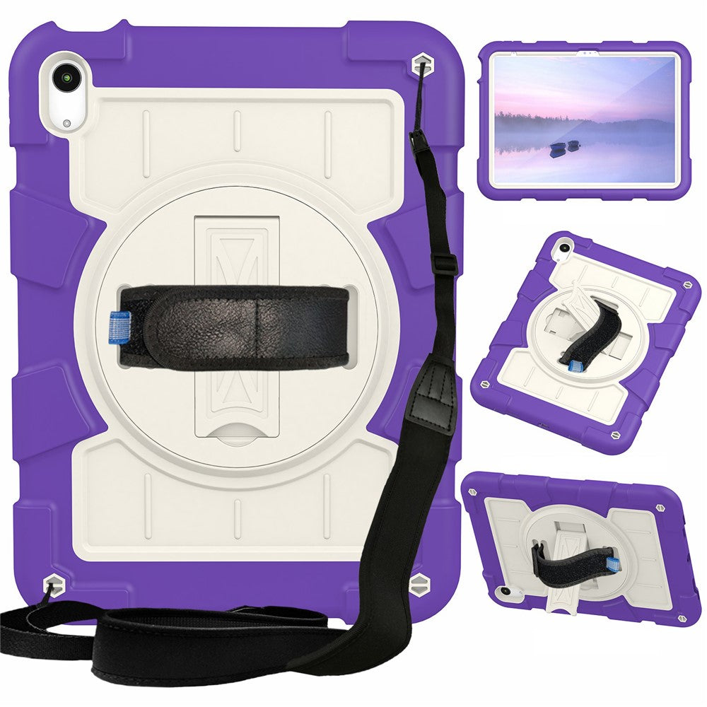 Hülle für iPad (2025) / 10.9 (2022) mit Handschlaufe, Standfunktion & Schultergurt