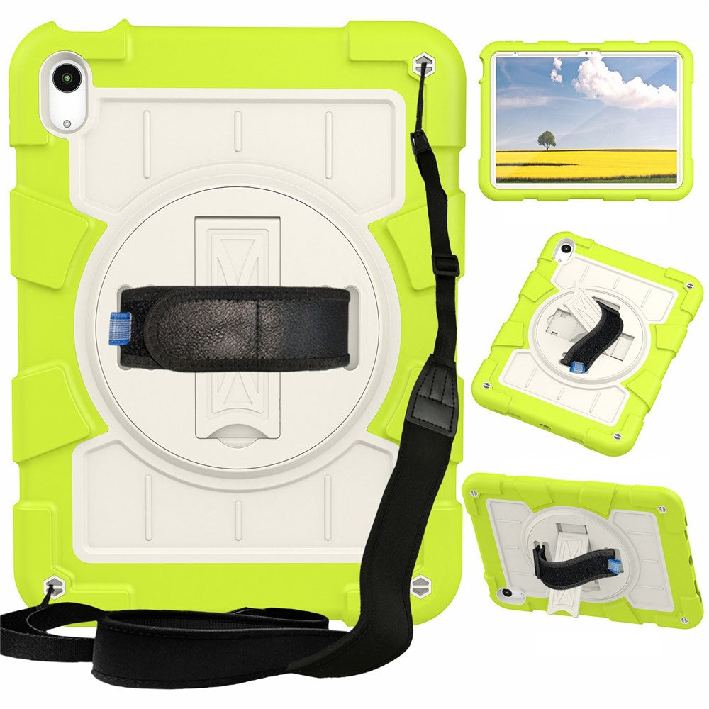 Hülle für iPad (2025) / 10.9 (2022) mit Handschlaufe, Standfunktion & Schultergurt