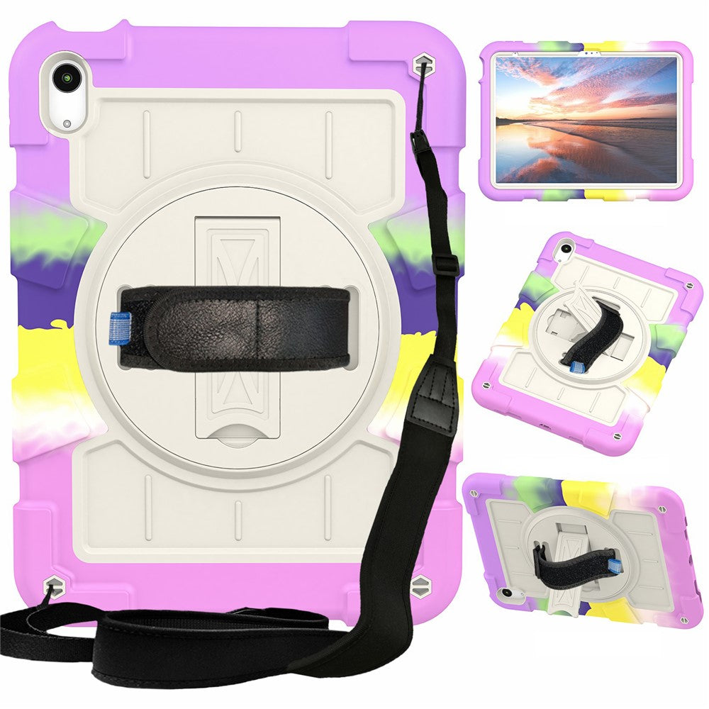 Hülle für iPad (2025) / 10.9 (2022) mit Handschlaufe, Standfunktion & Schultergurt