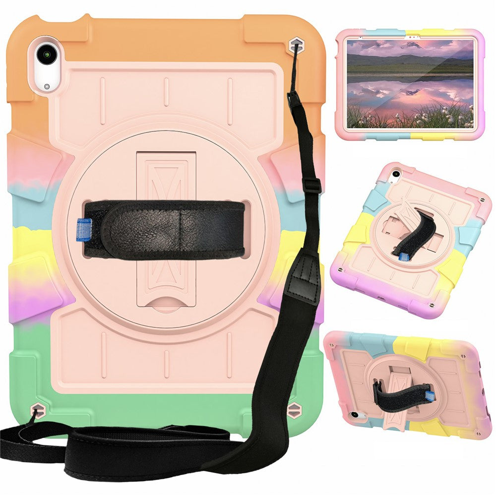 Hülle für iPad (2025) / 10.9 (2022) mit Handschlaufe, Standfunktion & Schultergurt