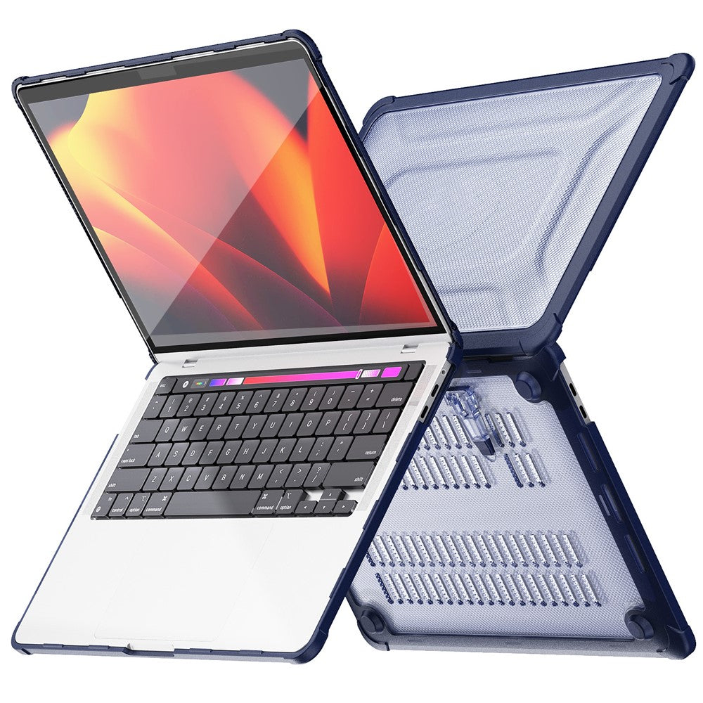 For MacBook Pro 13 inch (2018) / (2020) / (2022) (A2338 M1 / M2 A2289 A2251 A2159 A1989 A1706 A1708) PC+TPU Laptop Case
