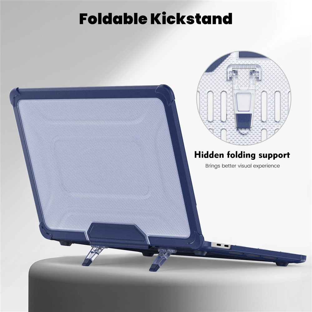 For MacBook Pro 13 inch (2018) / (2020) / (2022) (A2338 M1 / M2 A2289 A2251 A2159 A1989 A1706 A1708) PC+TPU Laptop Case