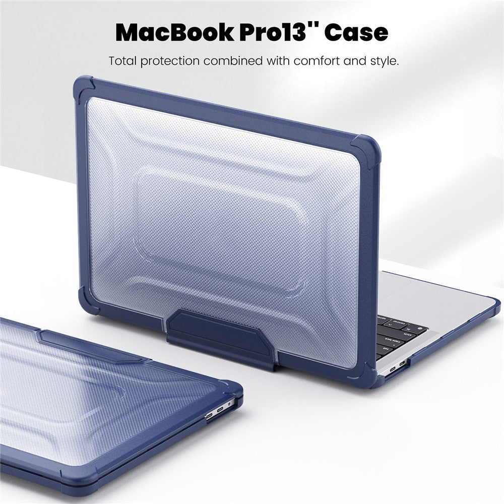 For MacBook Pro 13 inch (2018) / (2020) / (2022) (A2338 M1 / M2 A2289 A2251 A2159 A1989 A1706 A1708) PC+TPU Laptop Case
