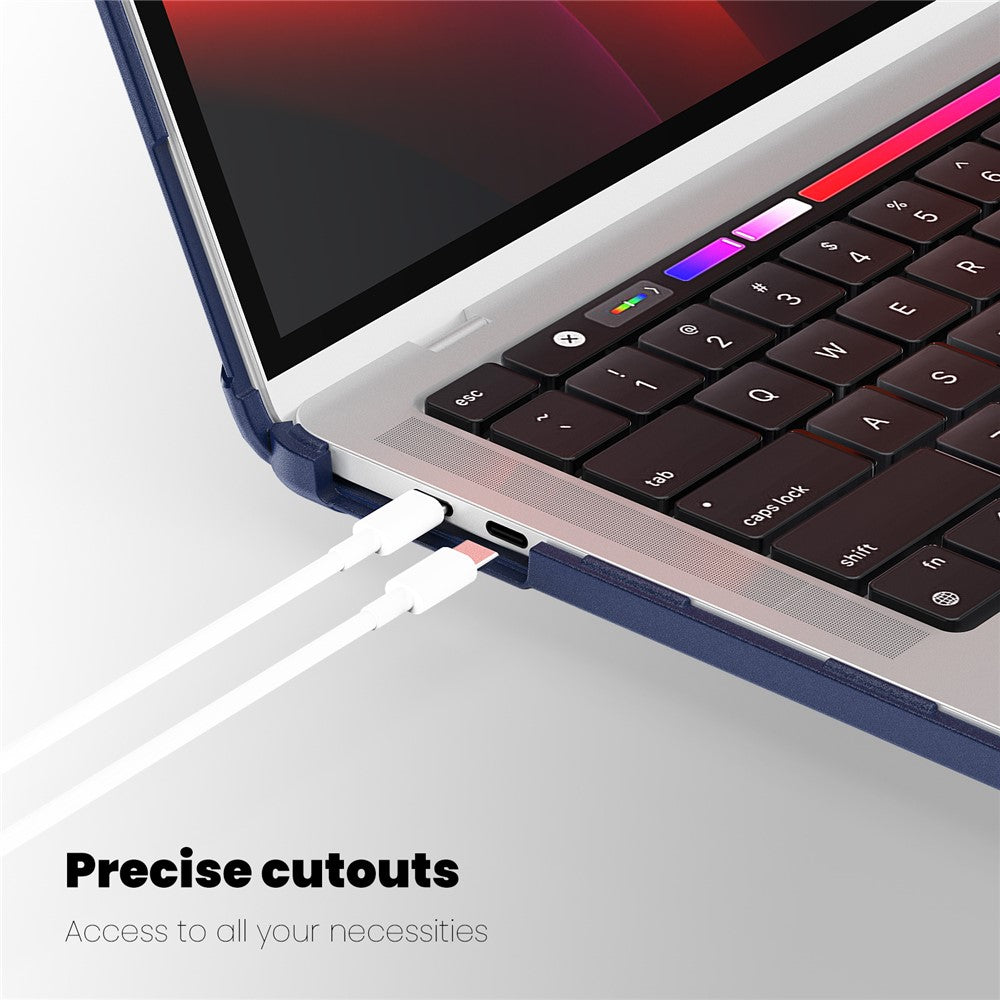 For MacBook Pro 13 inch (2018) / (2020) / (2022) (A2338 M1 / M2 A2289 A2251 A2159 A1989 A1706 A1708) PC+TPU Laptop Case