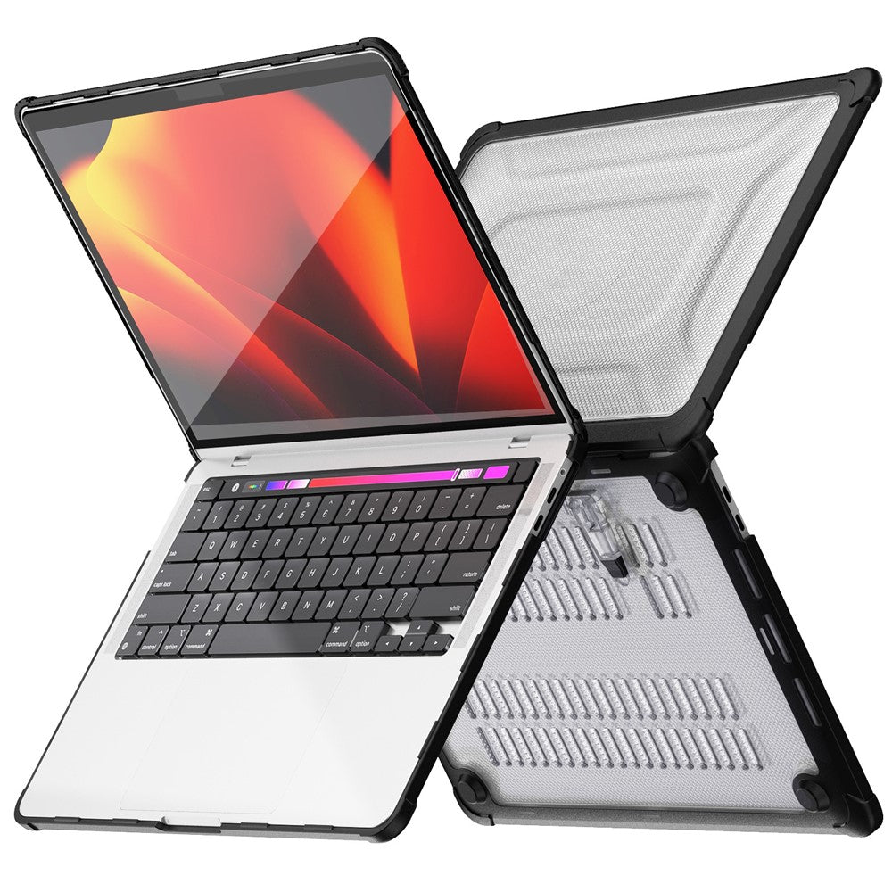 For MacBook Pro 13 inch (2018) / (2020) / (2022) (A2338 M1 / M2 A2289 A2251 A2159 A1989 A1706 A1708) PC+TPU Laptop Case