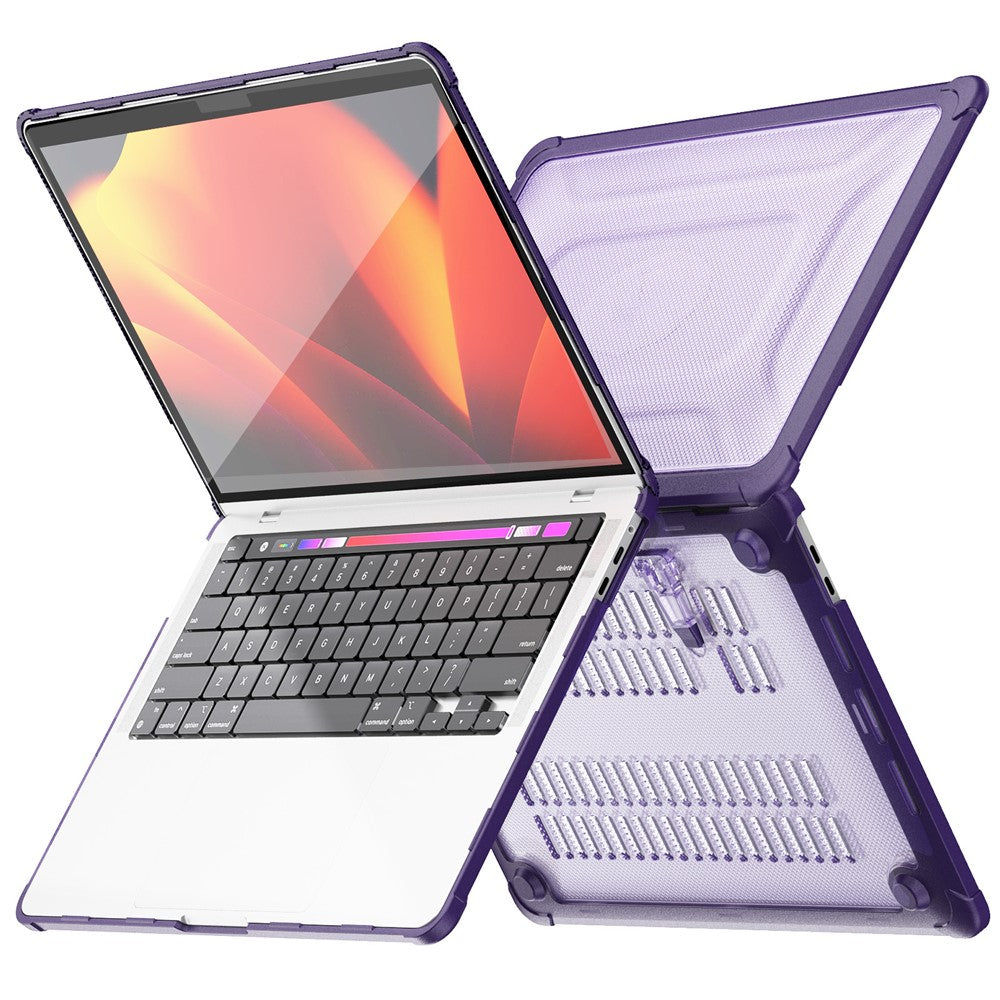 For MacBook Pro 13 inch (2018) / (2020) / (2022) (A2338 M1 / M2 A2289 A2251 A2159 A1989 A1706 A1708) PC+TPU Laptop Case