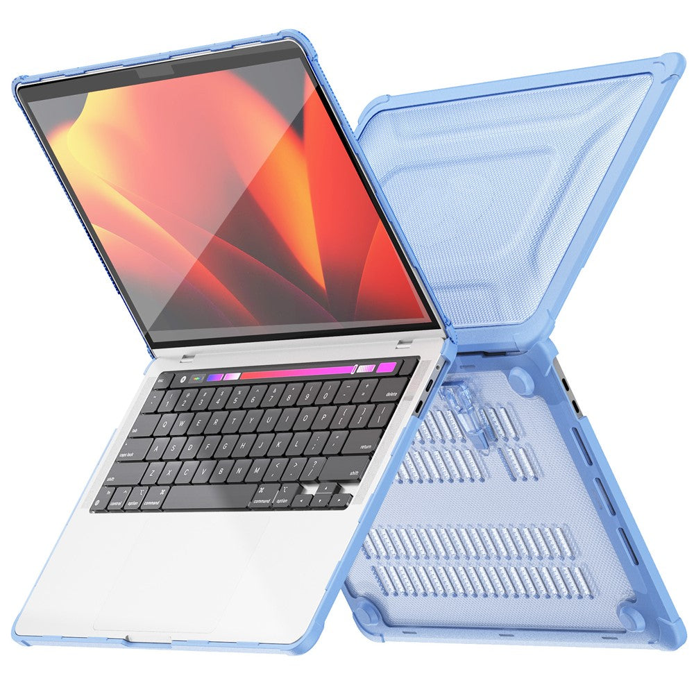 For MacBook Pro 13 inch (2018) / (2020) / (2022) (A2338 M1 / M2 A2289 A2251 A2159 A1989 A1706 A1708) PC+TPU Laptop Case