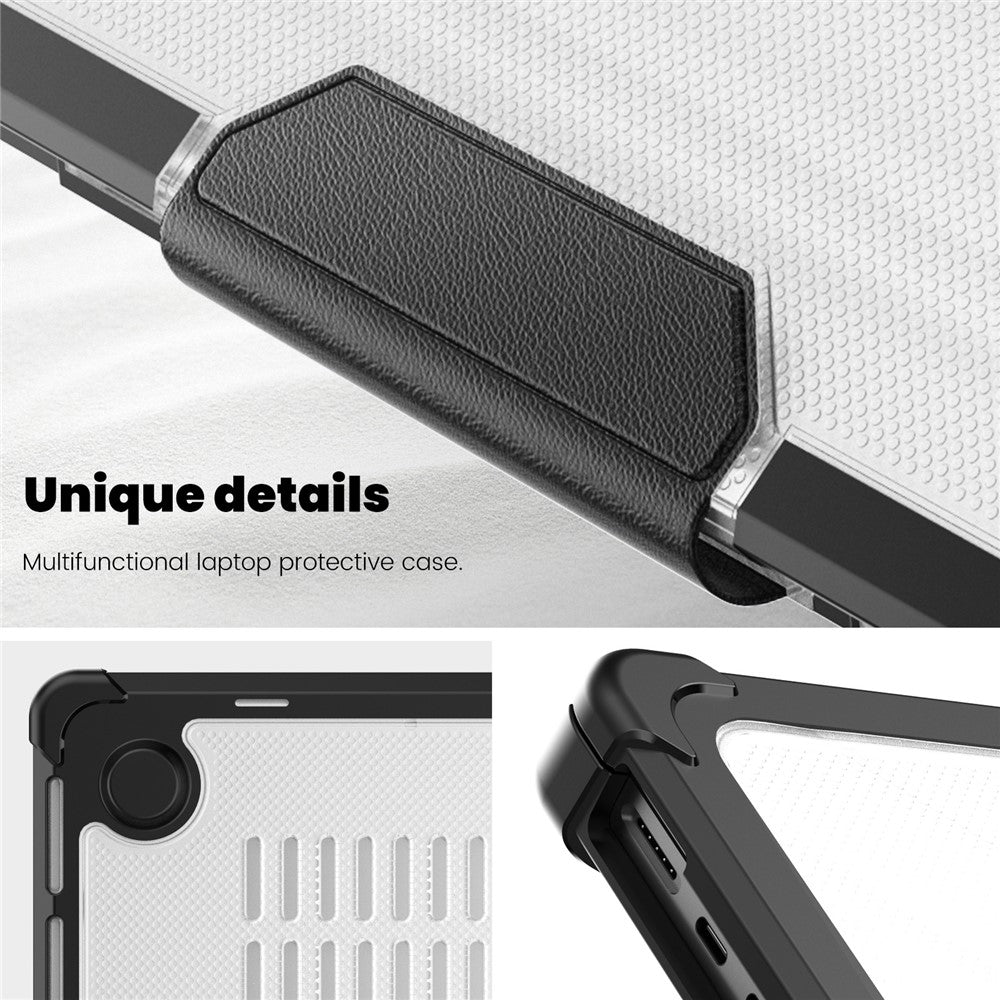 For MacBook Pro 14 inch (2026) A3427 A3426 / (2025) A3434 A3112 A3185 A3401 / (2024) A2918 A2992 / (2023) A2779 / (2022) / (2021) A2442 Heat Dissipation Hard PC+TPU Laptop Case with Kickstand