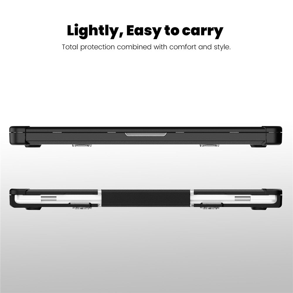 For MacBook Pro 16 inch (2026) A3429 A3428 / (2025) A3186 A3403 / (2024) A2991 / (2023) A2780 / (2021) A2485 Anti-Slip Laptop Case Heat Dissipation PC+TPU Kickstand Cover
