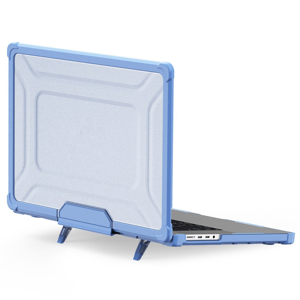 For MacBook Pro 16 inch (2026) A3429 A3428 / (2025) A3186 A3403 / (2024) A2991 / (2023) A2780 / (2021) A2485 Anti-Slip Laptop Case Heat Dissipation PC+TPU Kickstand Cover
